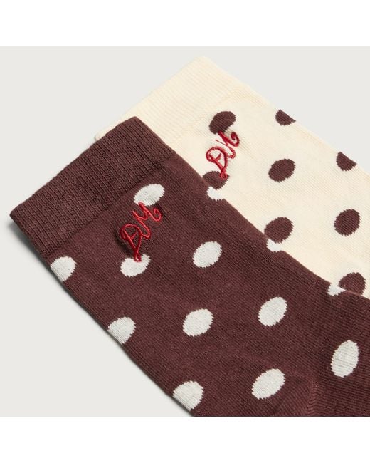 Damson Madder Metallic Spot Socks