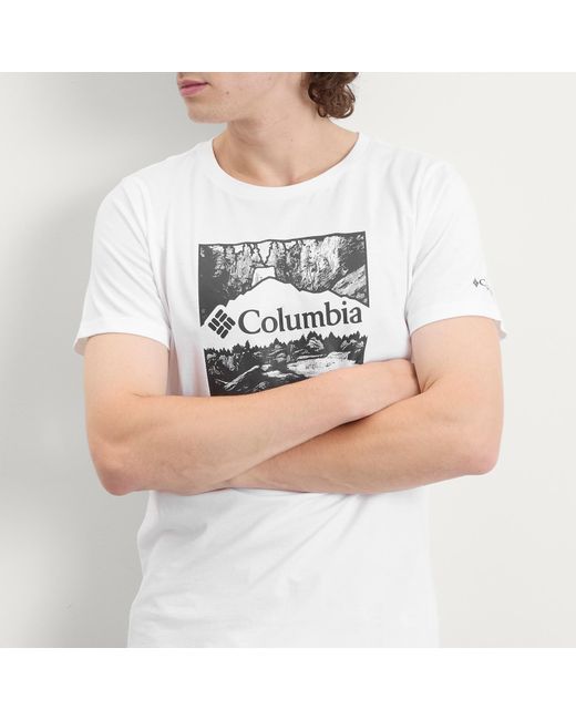 Columbia White Csc Seasonal Logo T-Shirt for men