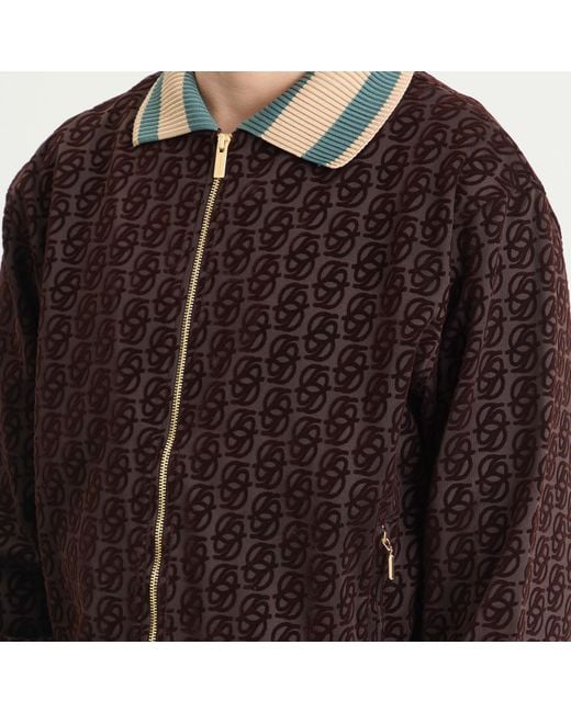 Drole de Monsieur Brown Drole De Monsieur Monogram Tracksuit Jacket for men