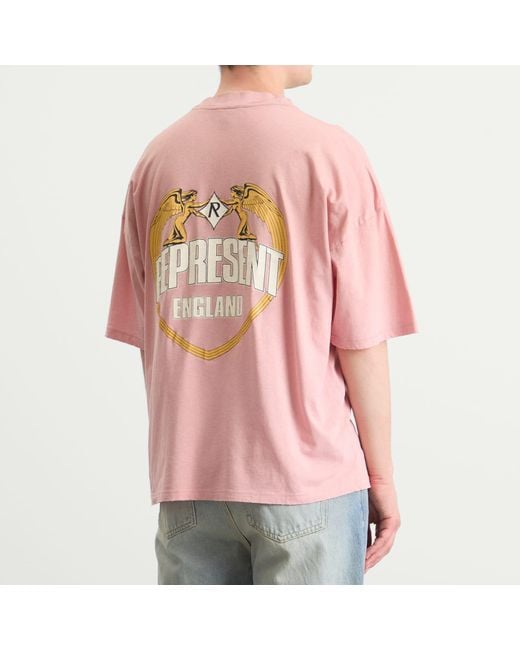 Represent Pink Angel Border T-Shirt for men