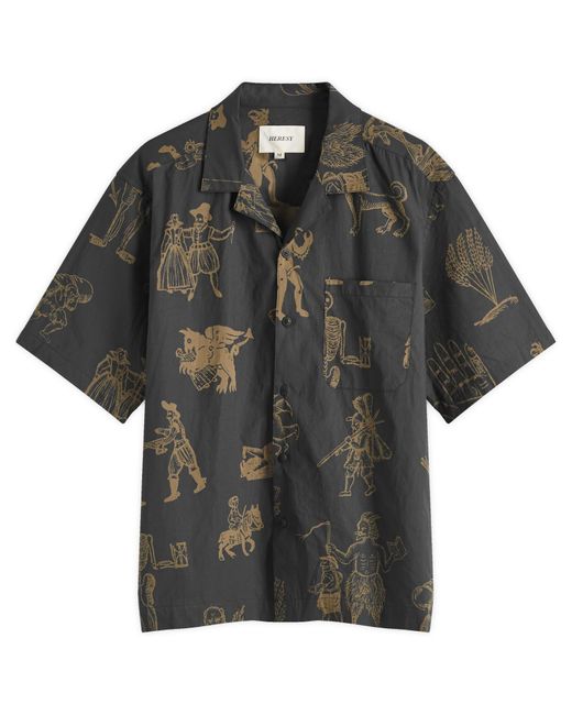 Heresy Black Woodcut Shirt for men