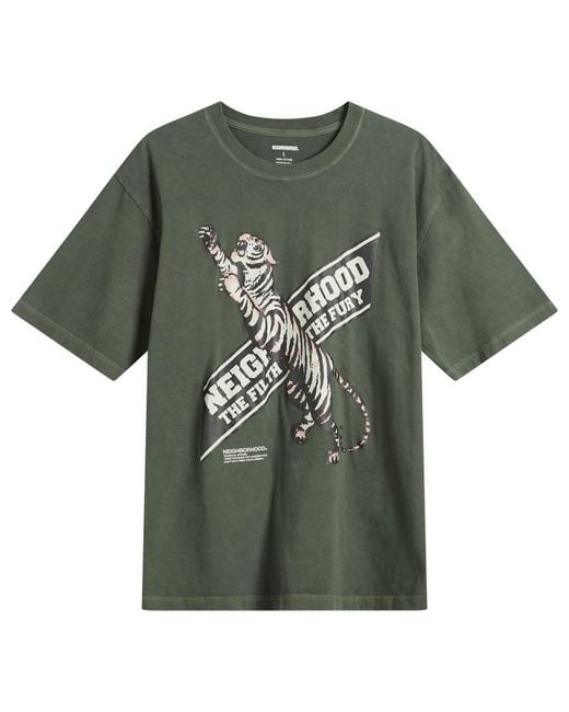 Neighborhood Green Ss-17 Tiger T-Shirt for men