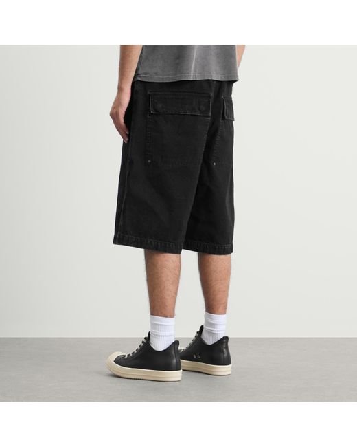 Entire studios Black Spar Denim Shorts for men