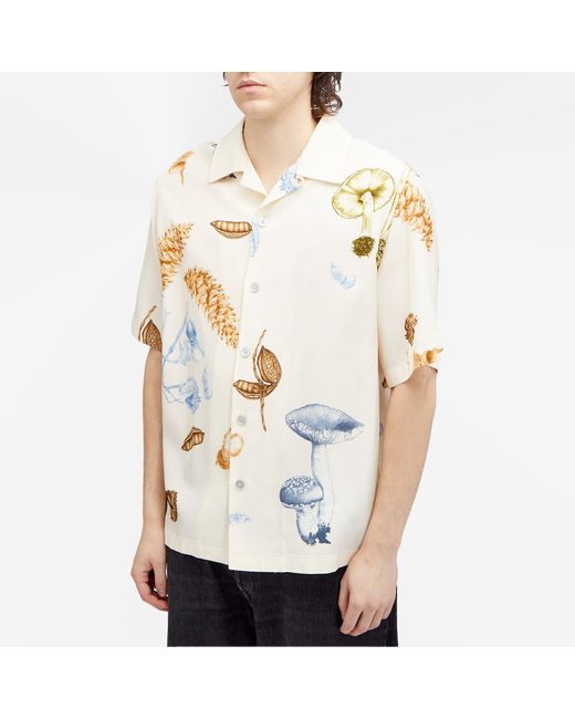 Jil Sander Natural Jil Sander Plus Short Sleeve Forest Vacation Shirt for men