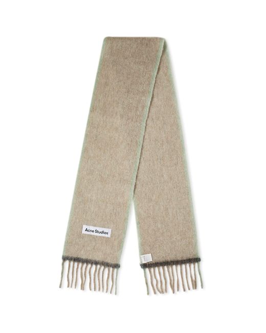 Acne Natural Vally Solid Logo Scarf