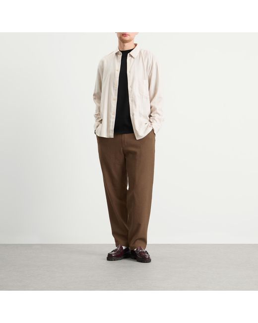 A Kind Of Guise Brown Banasa Seersucker Trousers for men