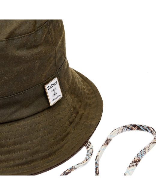 Barbour X Alexa Chung Ghillie Wax Bucket Hat in Green | Lyst