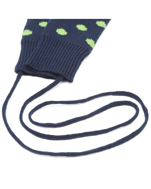 Damson Madder Blue Cable String Mittens