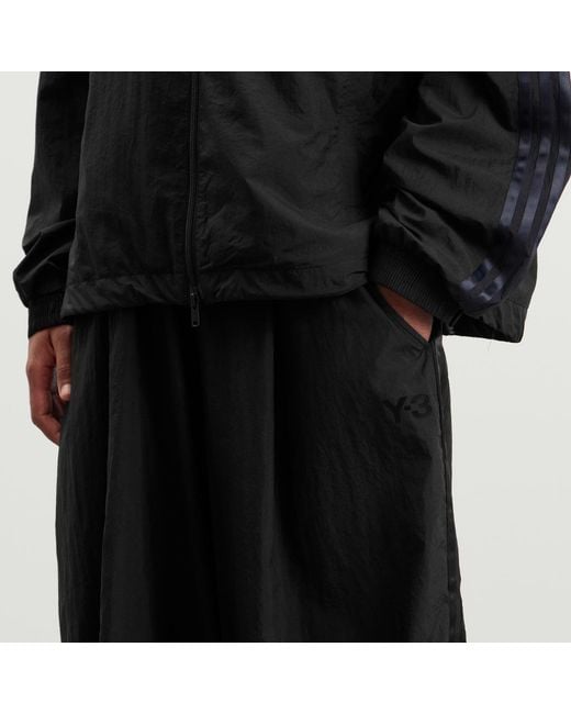 Y-3 Black Gradient Stripes Wide Leg Trousers for men