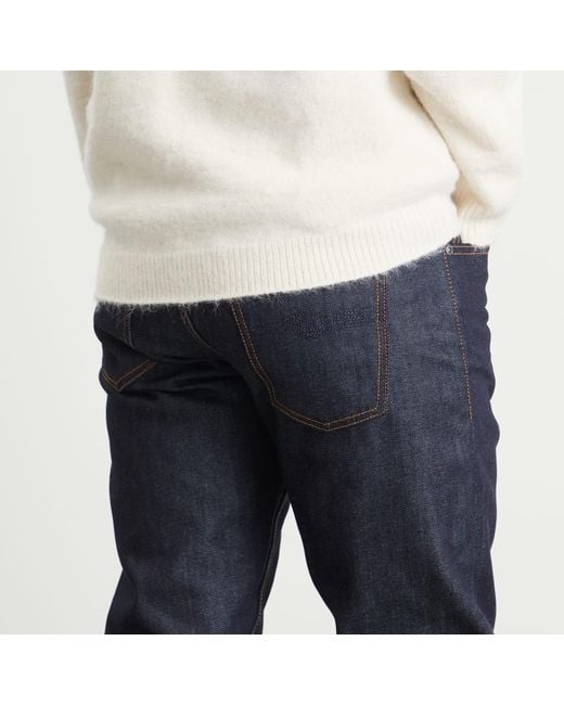 Nudie Jeans Blue Steady Eddie Ii Tapered Selvedge Jeans for men