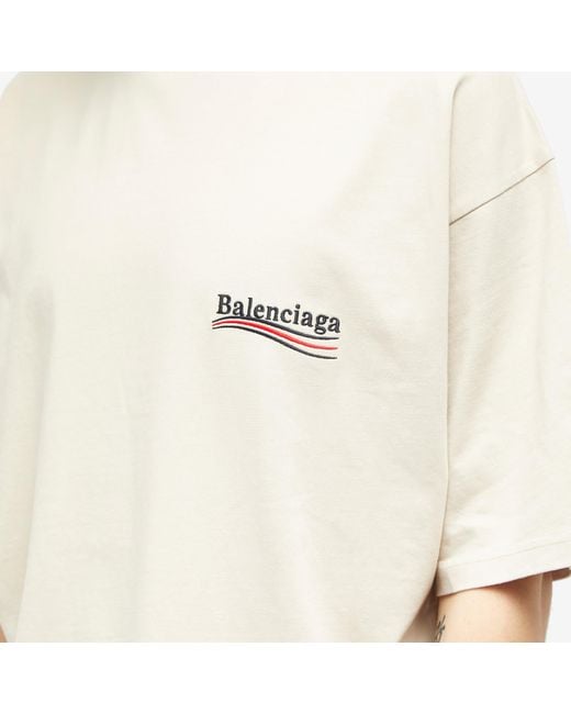 Balenciaga White Political Campaign T-Shirt for men