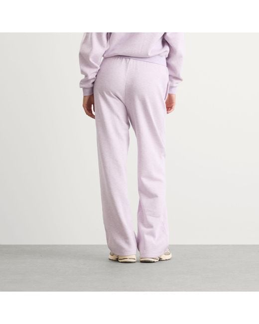 Skims Purple Cotton Fleece Straight Leg Pant