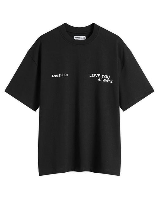 Annie Hood Black Love You Always T-Shirt for men