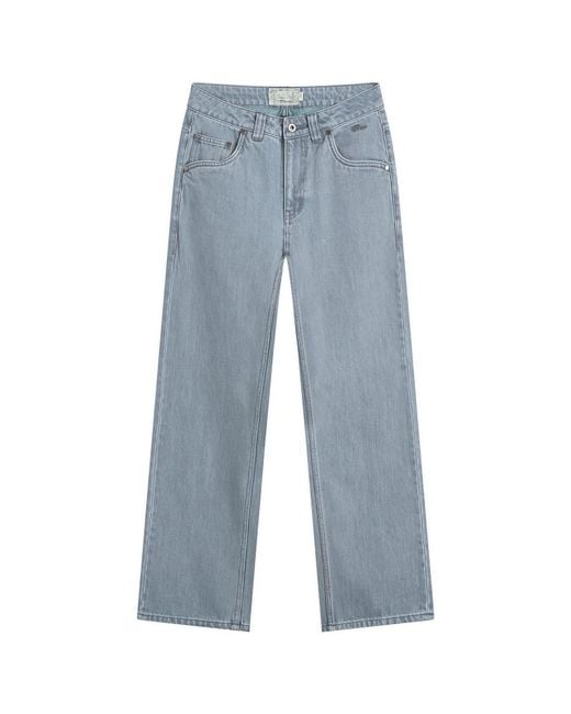 Dime Blue Relaxed Denim Pants
