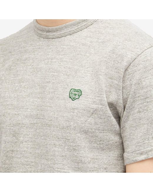 Human Made Gray Heart Badge T-Shirt for men