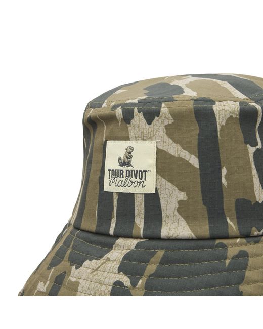 Malbon Green Tour Divot Camo Bucket Hat for men