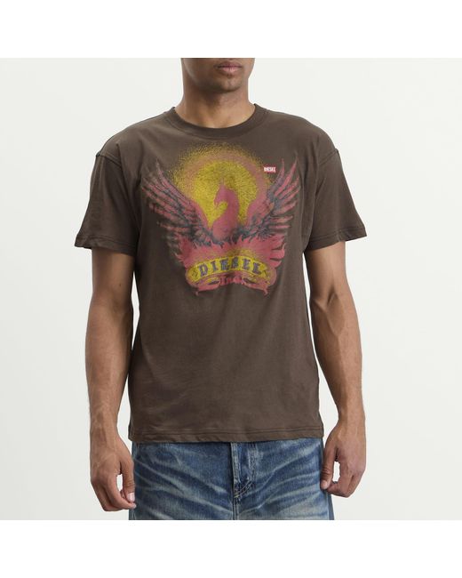 DIESEL Brown Pheonix T-Shirt for men