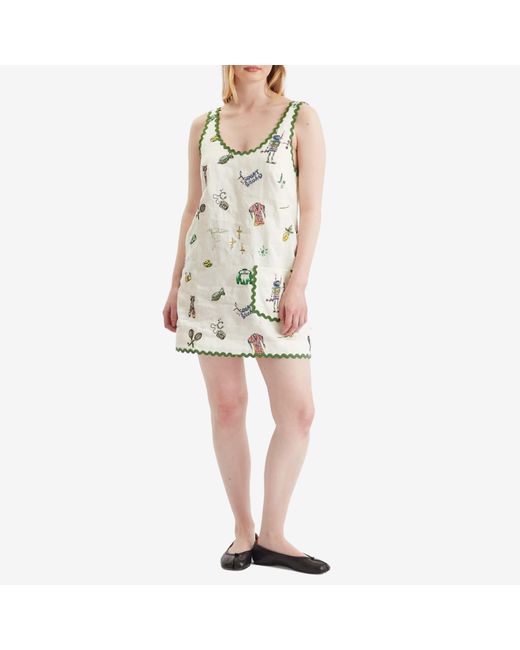ALÉMAIS White Play Embroidered Mini Dress