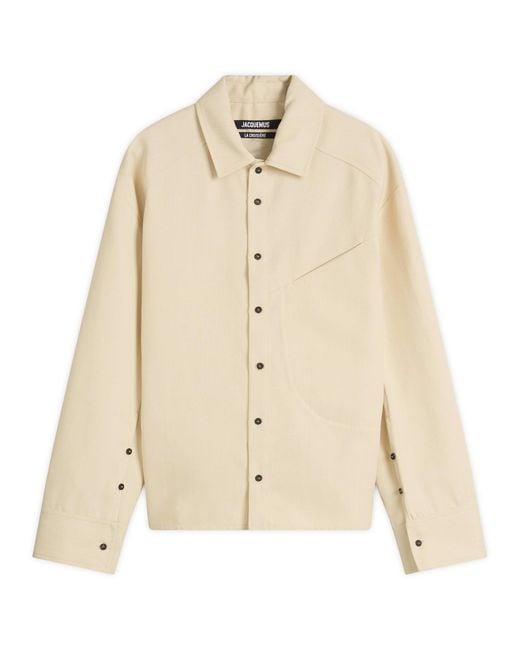 Jacquemus Natural Boxy Long Sleeve Shirt for men