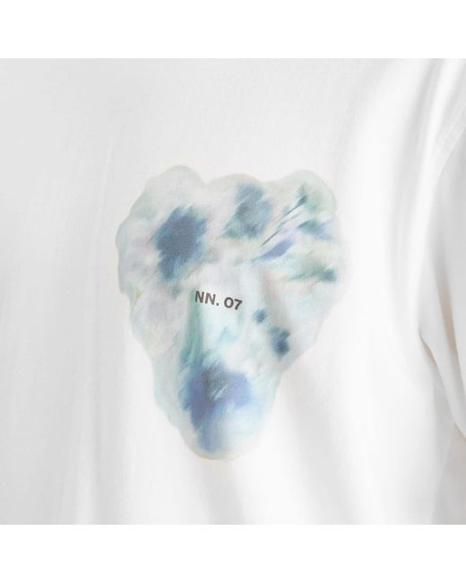 NN07 White Adam Print T-Shirt for men