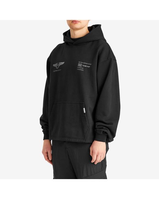 Represent Black Team Rep Hoodie for men