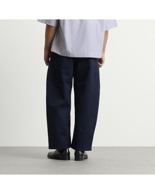 Studio Nicholson Blue Sorte Deep Pleat Volume Pant for men