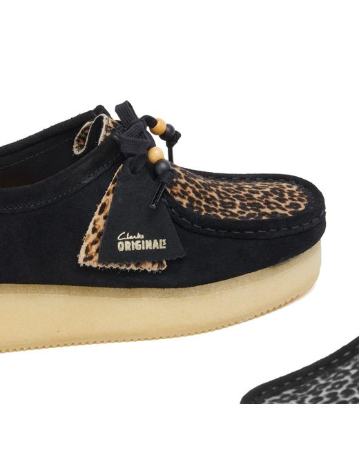 Clarks Blue Leopard Print Suede Moccasins