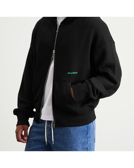 About Blank Black 20Th Anniversary Zip Hoodie for men