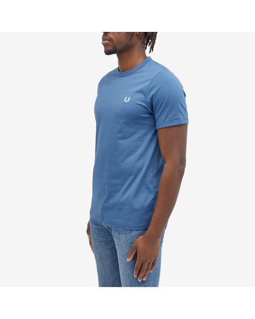 Fred Perry Blue Ringer T-Shirt for men