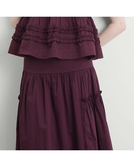 Damson Madder Purple Berta Midi Skirt