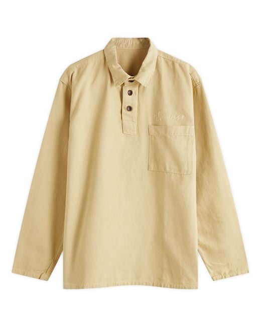 Service Works Natural Canvas Script Popover Jacket for men
