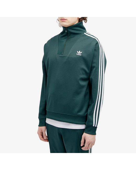 Adidas Green Funnelneck Track Top for men