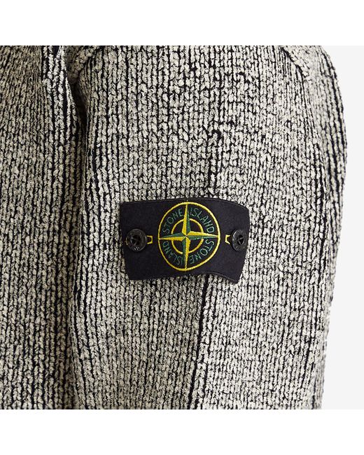 Stone Island Gray Hand Printed Crew Neck Jumper for men