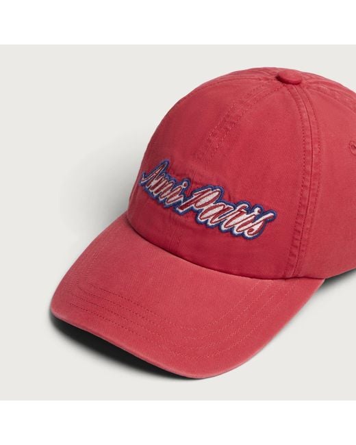 AMI Washed Cotton Embroidered Cap for men