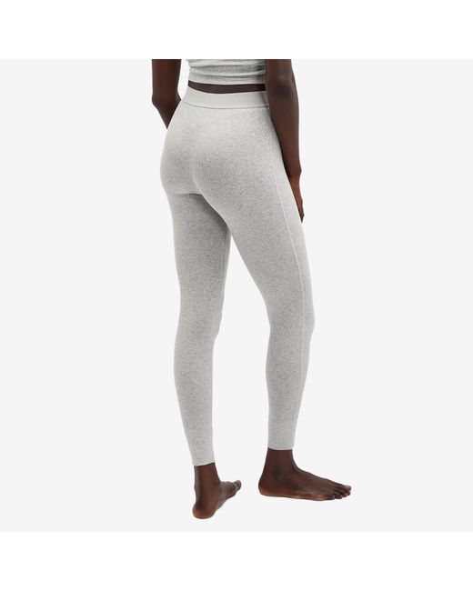 Skims Gray Cotton Rib Legging