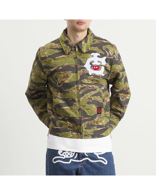 ICECREAM Green Tiger Stripe Work Jacket for men