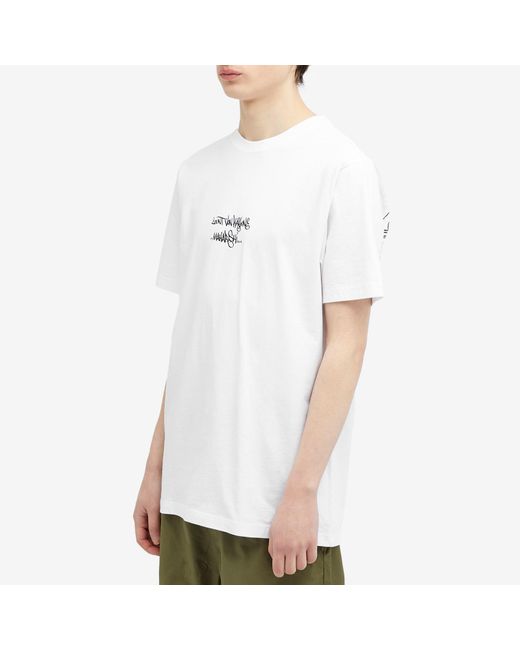 Maharishi White Kay One Distorted Dragon T-Shirt for men