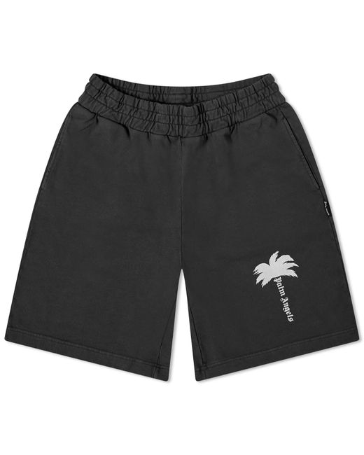 Palm Angels Black Logo Sweat Short for men