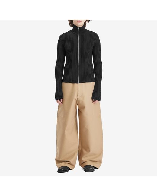Acne Black Koton Cotton Core Zip Through for men