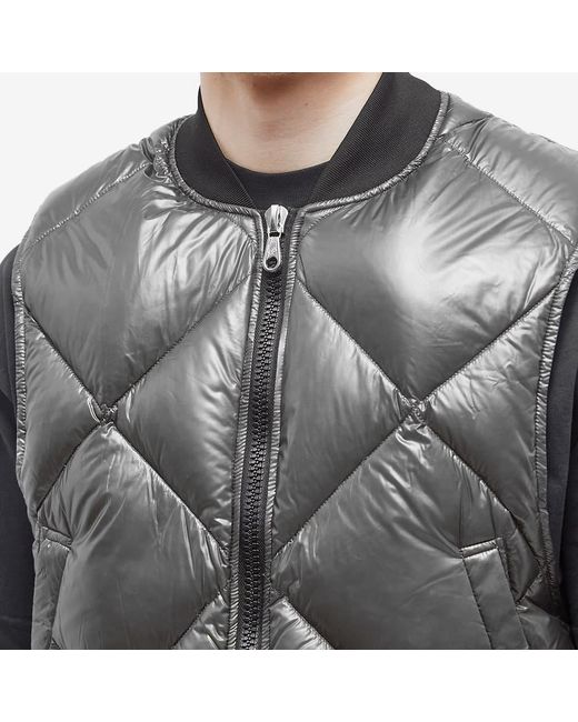 Cole Buxton Gray Cb Quilted Vest for men