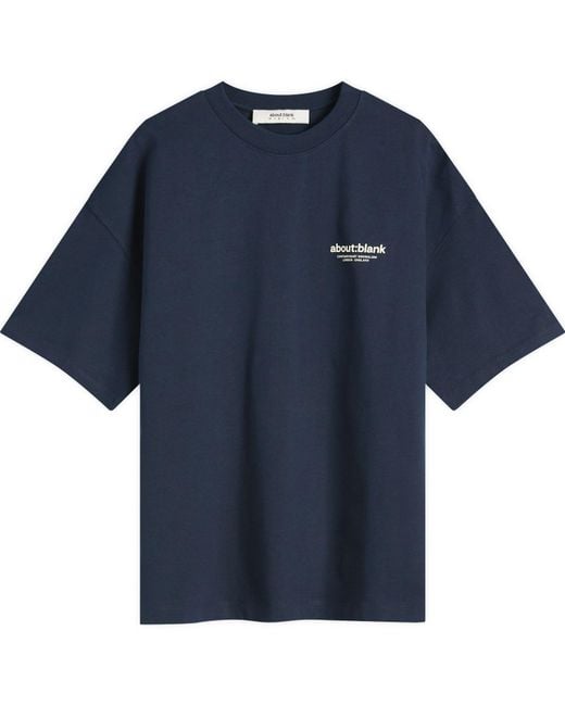 About Blank Blue Emblem T-Shirt for men