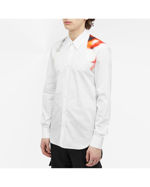 Alexander McQueen White Obscured Harness Shirt for men