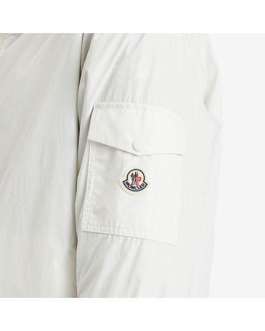 Moncler White Sassiere Micro Soft Hooded Jacket for men