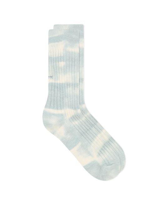 RoToTo Blue Tie Dye Ribbed Crew Sock