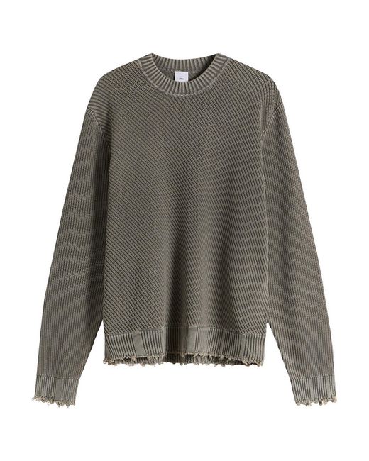 Won Hundred Gray Bently Diagonal Knit Sweater for men