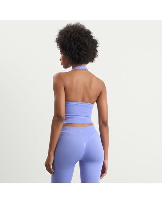 Tala Blue Sculpt Seamless Halter Tank