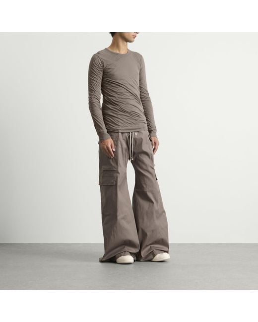 Rick Owens Brown Double Layer Long Sleeve T-Shirt for men