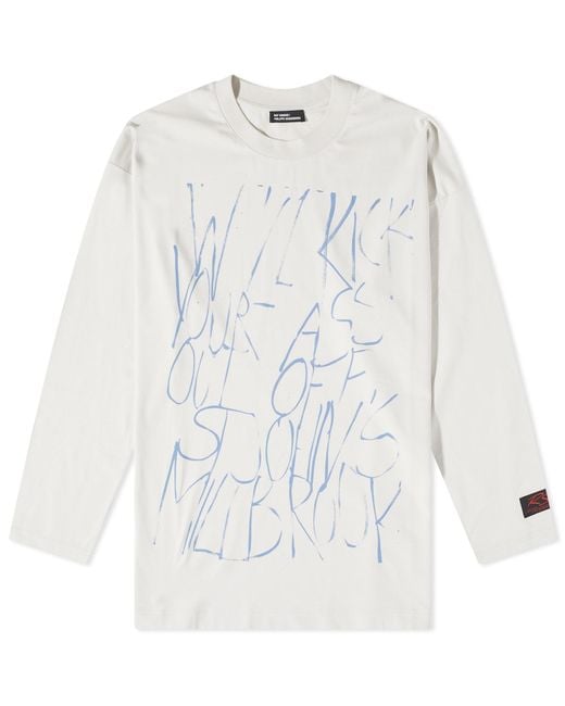 Raf simons white discount long shirt 17ss