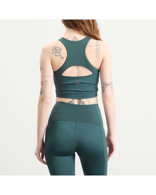 On Shoes Green Train Volt Crop Top