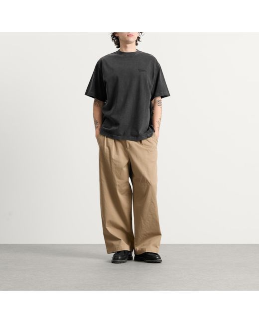 Neighborhood Black Pigment Dyed Logo T-Shirt for men